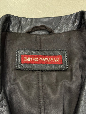 1990s Emporio Armani leather coat