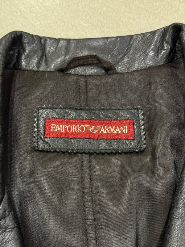 1990s Emporio Armani leather coat