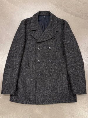 2010s Dior double breasted tweed wool coat