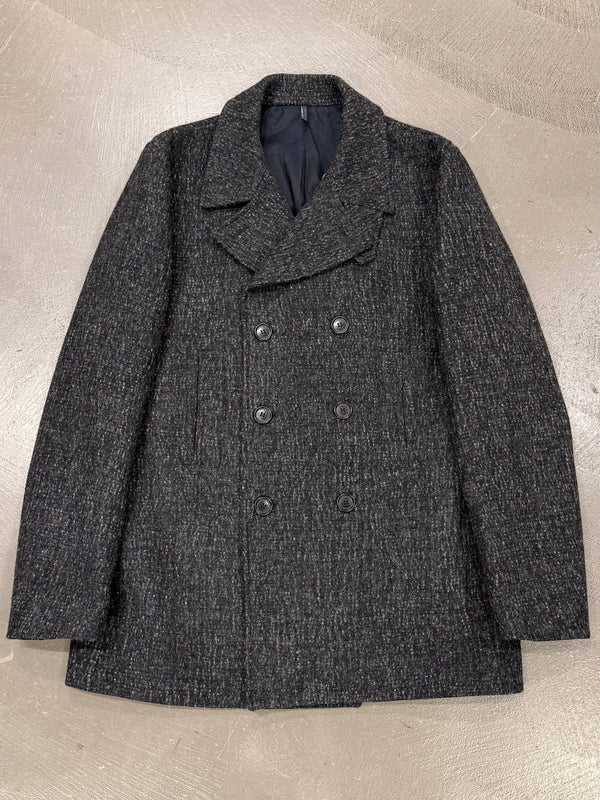 2010s Dior double breasted tweed wool coat