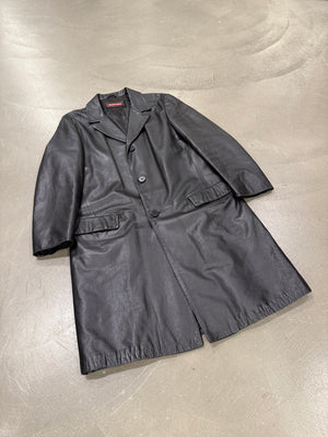 1990s Emporio Armani leather coat