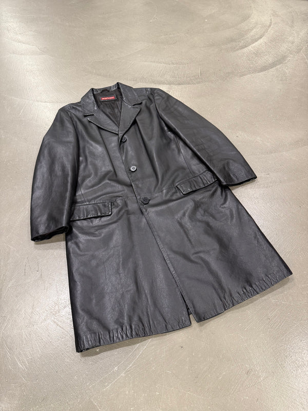 1990s Emporio Armani leather coat