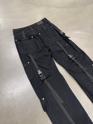 A/W2003 Dolce & Gabbana bondage double waisted cargo pants