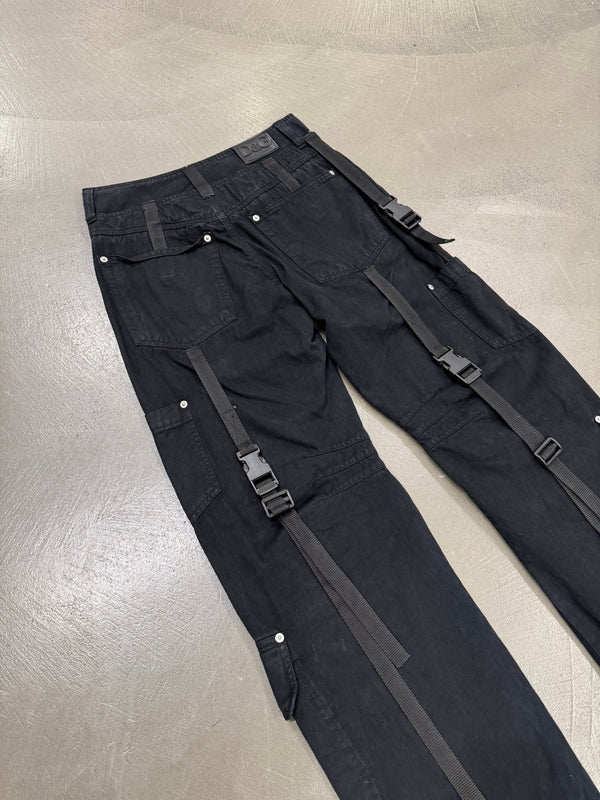 A/W2003 Dolce & Gabbana bondage double waisted cargo pants
