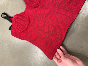 S/S 2003 Dolce & Gabbana red lace bustier corset