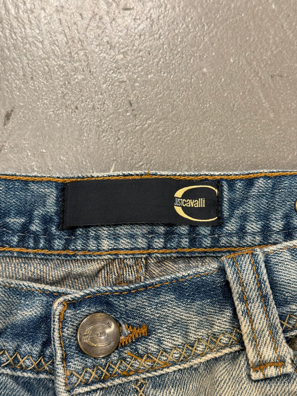 2000s Cavalli distressed destroyed jeans