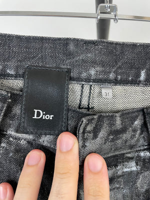 AW2003 Dior by Hedi Slimane waxed jeans