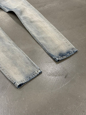 2000s Rick Owens detroit cut faded jeans