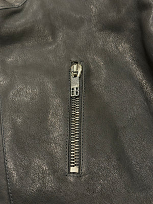 2000s Dirk Bikkembergs embossed crocodile leather biker jacket