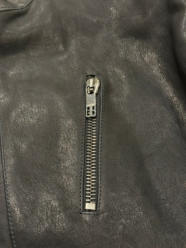 2000s Dirk Bikkembergs embossed crocodile leather biker jacket