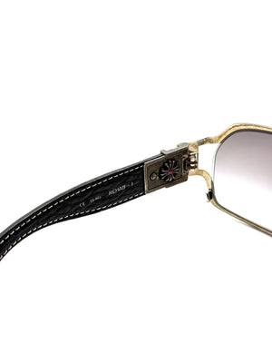 1/1 Chrome Hearts REHAB-I factory diamonds and ruby leather sunglasses