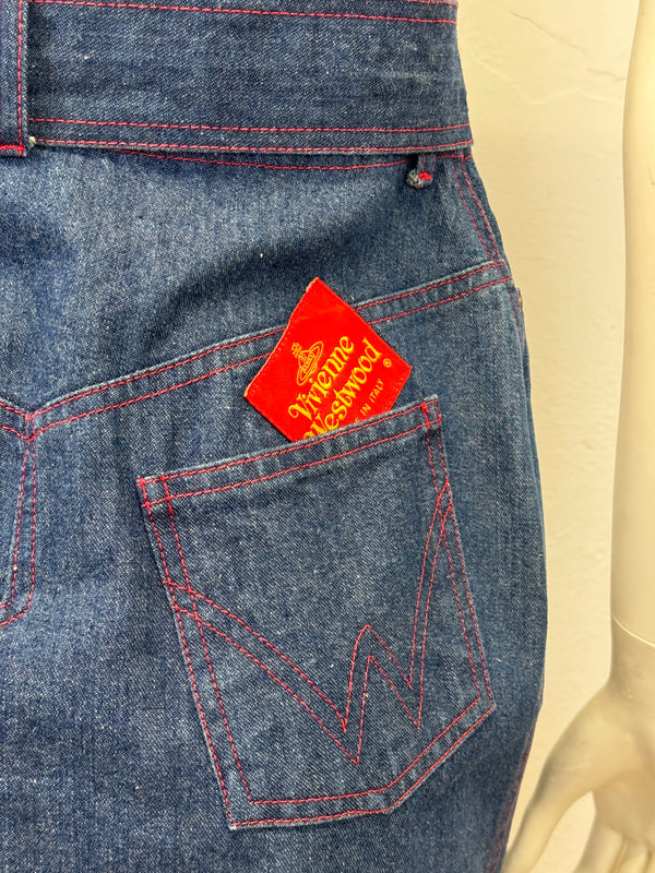 S/S1992 Vivienne Westwood denim dress with corset