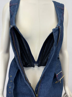 S/S1992 Vivienne Westwood denim dress with corset