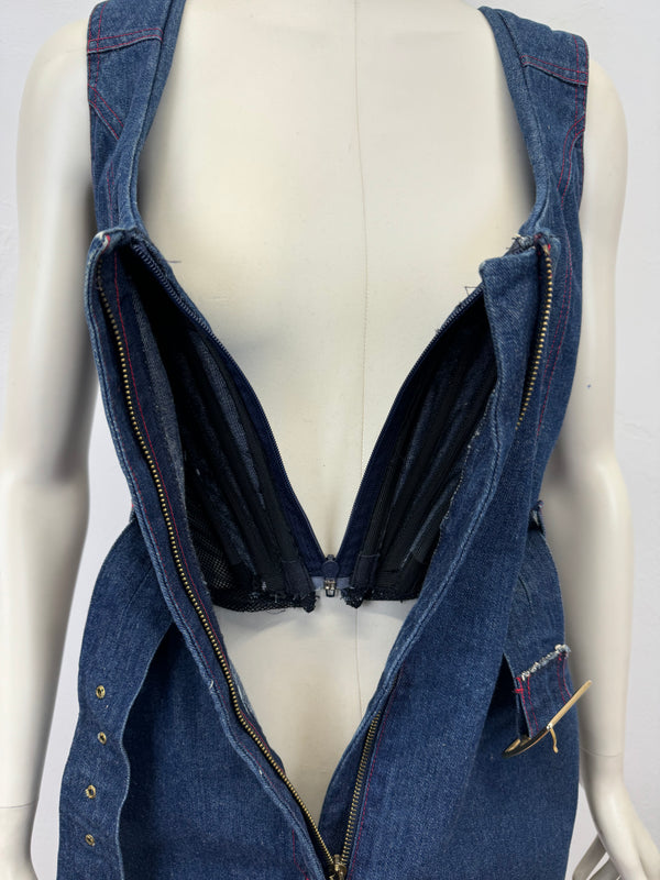 S/S1992 Vivienne Westwood denim dress with corset