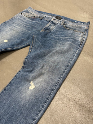 2010s Saint Laurent distressed straight jeans