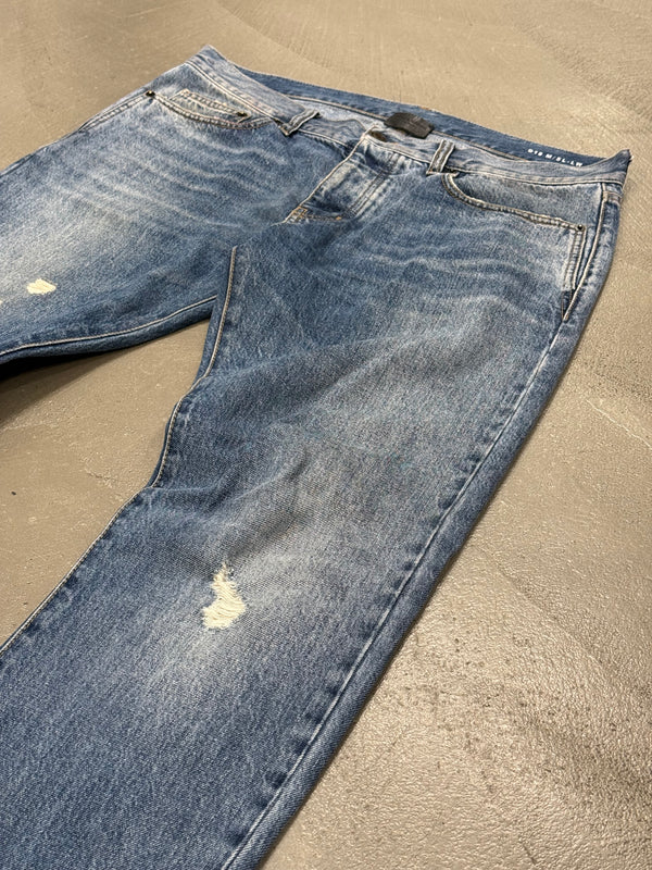 2010s Saint Laurent distressed straight jeans