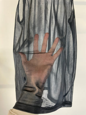 1990s Helmut Lang transparent sheer nylon tank