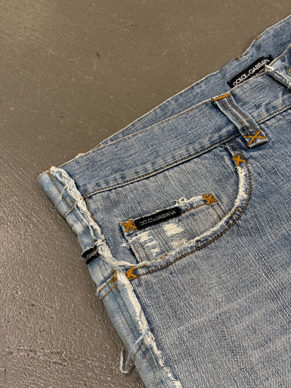 2005 Dolce & Gabbana "David Beckham" deconstructed shorts