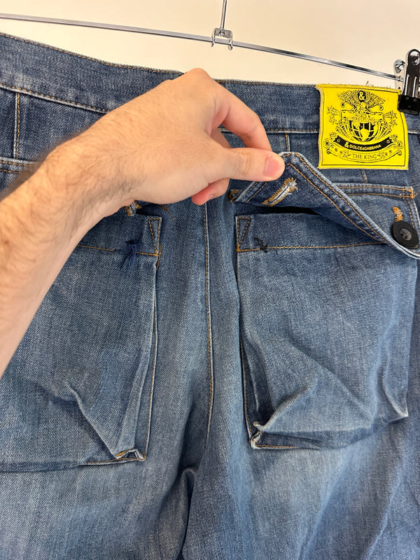 2000s Dolce & Gabbana multi pockets cargo denim pants