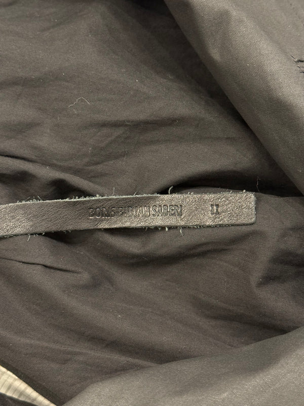 S/S2013 Boris Bidjan Saberi runway hybrid trench coat with leather sleeves