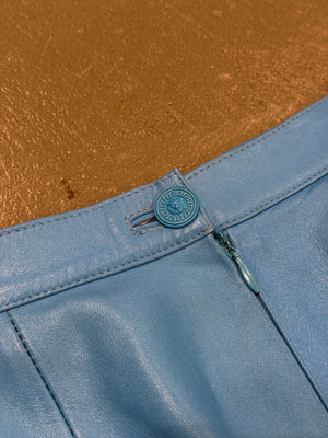 S/S1997 Versace electric blue leather set