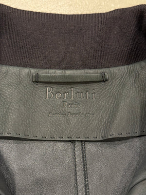 2020s Berluti leather bomber jacket