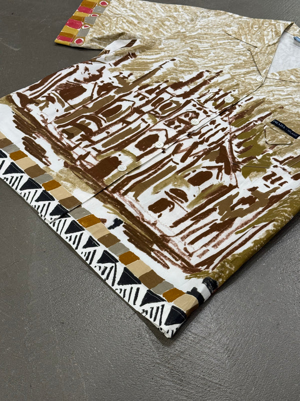 2018 Prada Duomo Milan painting bowling shirt