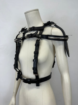 A/W2011 Alexander McQueen bondage leather studded harness