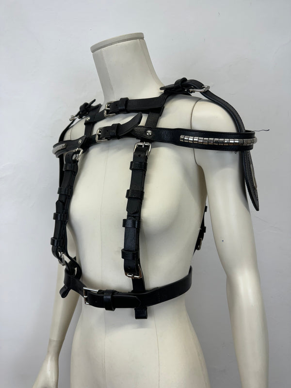 A/W2011 Alexander McQueen bondage leather studded harness
