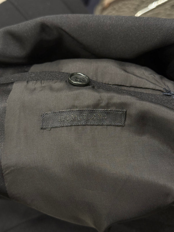 2000s Helmut Lang satin collar wool coat