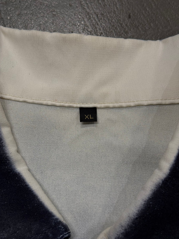 2000s Cavalli painted coated denim jacket