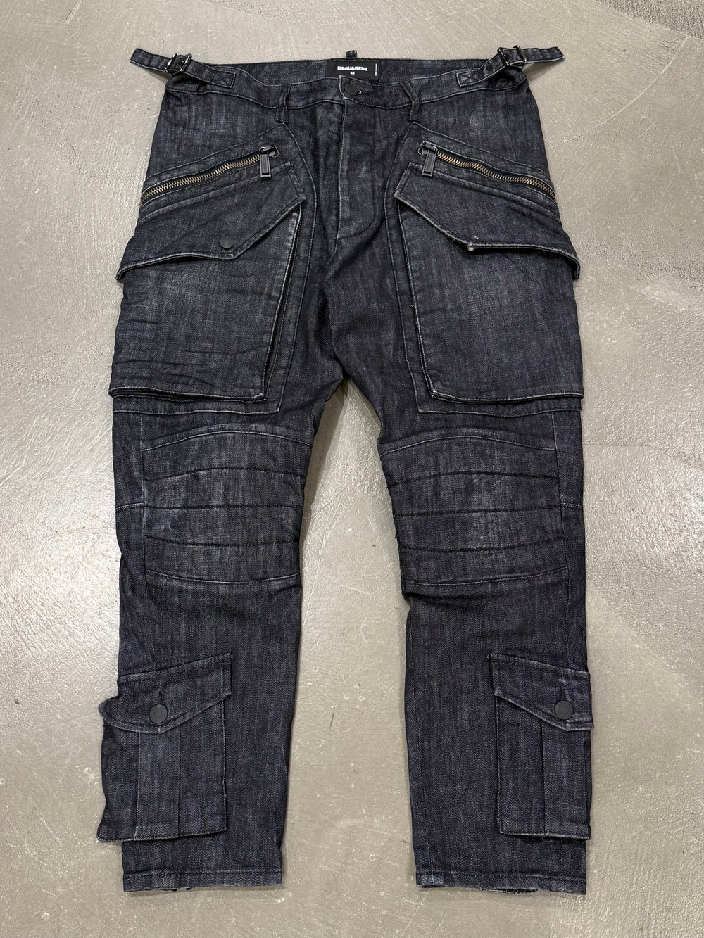 2000s DsQuared2 cargo biker pants