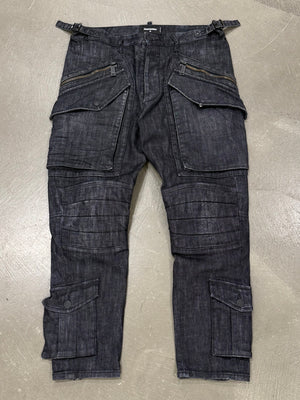 2000s DsQuared2 cargo biker pants