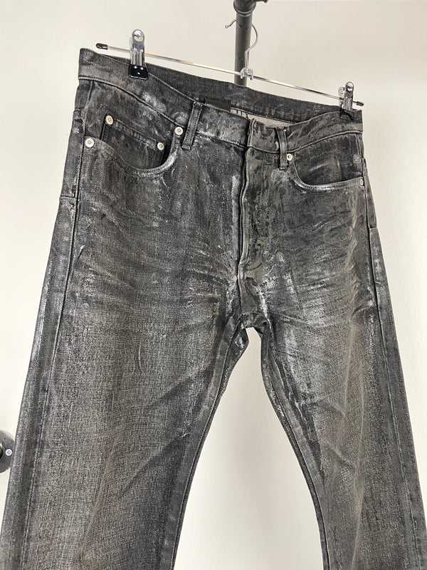AW2003 Dior by Hedi Slimane waxed jeans