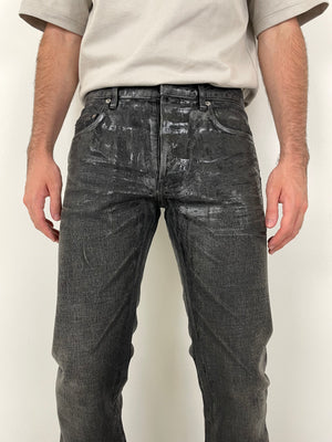 AW2003 Dior by Hedi Slimane waxed jeans