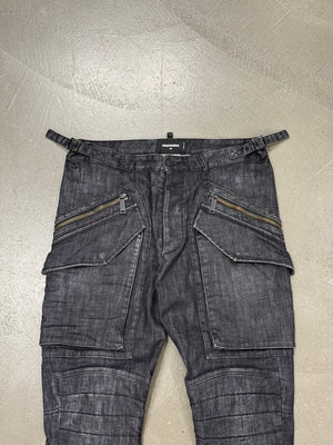 2000s DsQuared2 cargo biker pants