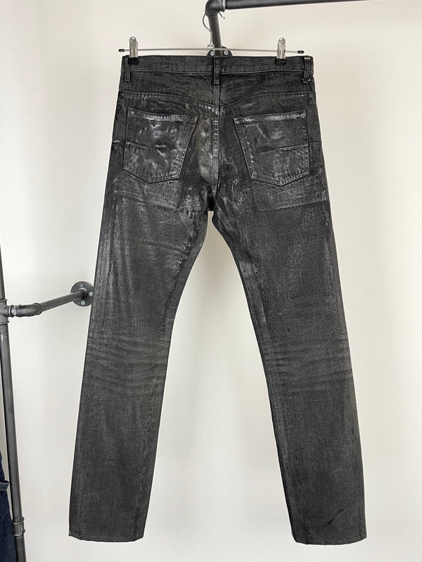 AW2003 Dior by Hedi Slimane waxed jeans