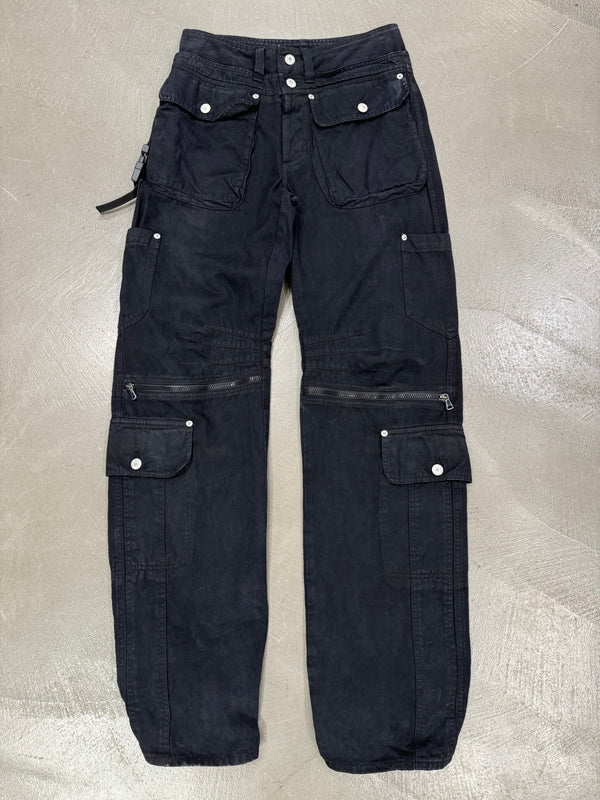 A/W2003 Dolce & Gabbana bondage double waisted cargo pants