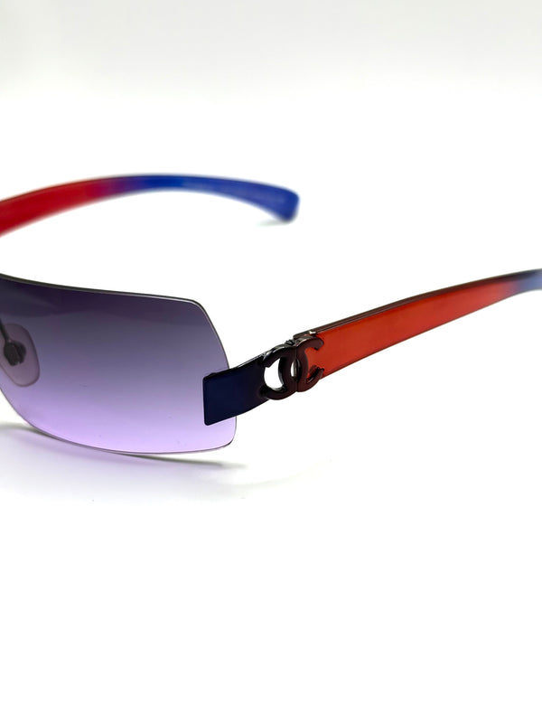 2000s Chanel multi-color sunglasses