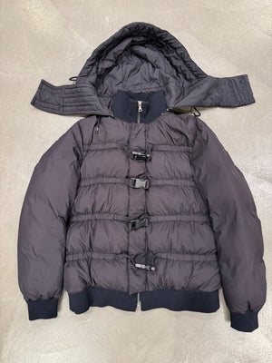 2005 Helmut Lang bondage belted puffer jacket