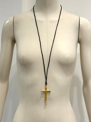 2000s Roberto Cavalli cross necklace
