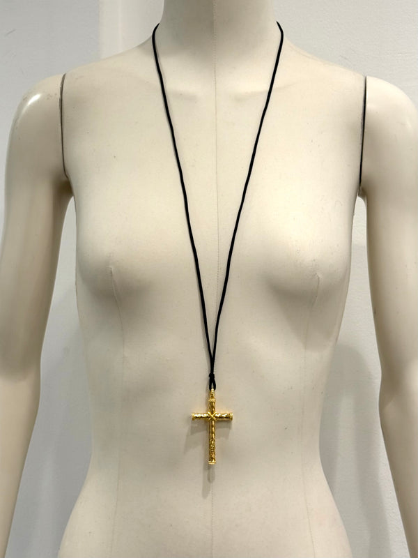 2000s Roberto Cavalli cross necklace