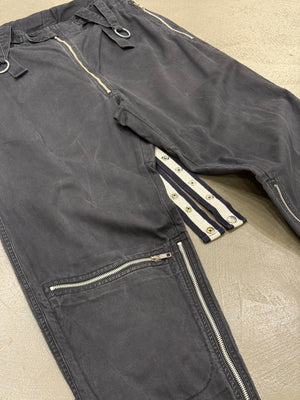 1990s Armani suspenders braces zipper pants