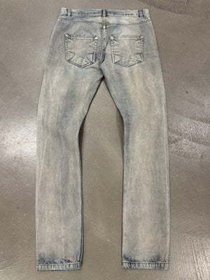 2000s Rick Owens detroit cut faded jeans