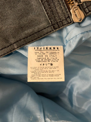 2000s Versace distressed leather jacket