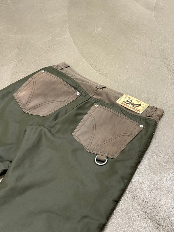 A/W2004 Dolce & Gabbana double layer hybrid pants