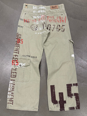 S/S 2005 Dolce & Gabbana “Recycled Garment” graffiti cargo pants