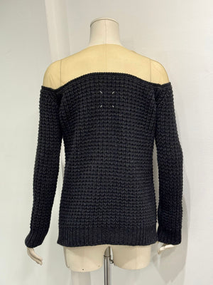 A/W2006 Maison Margiela hybrid wool-sheer knit
