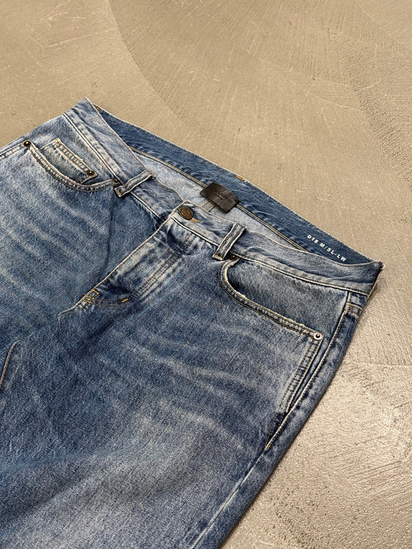 2010s Saint Laurent distressed straight jeans