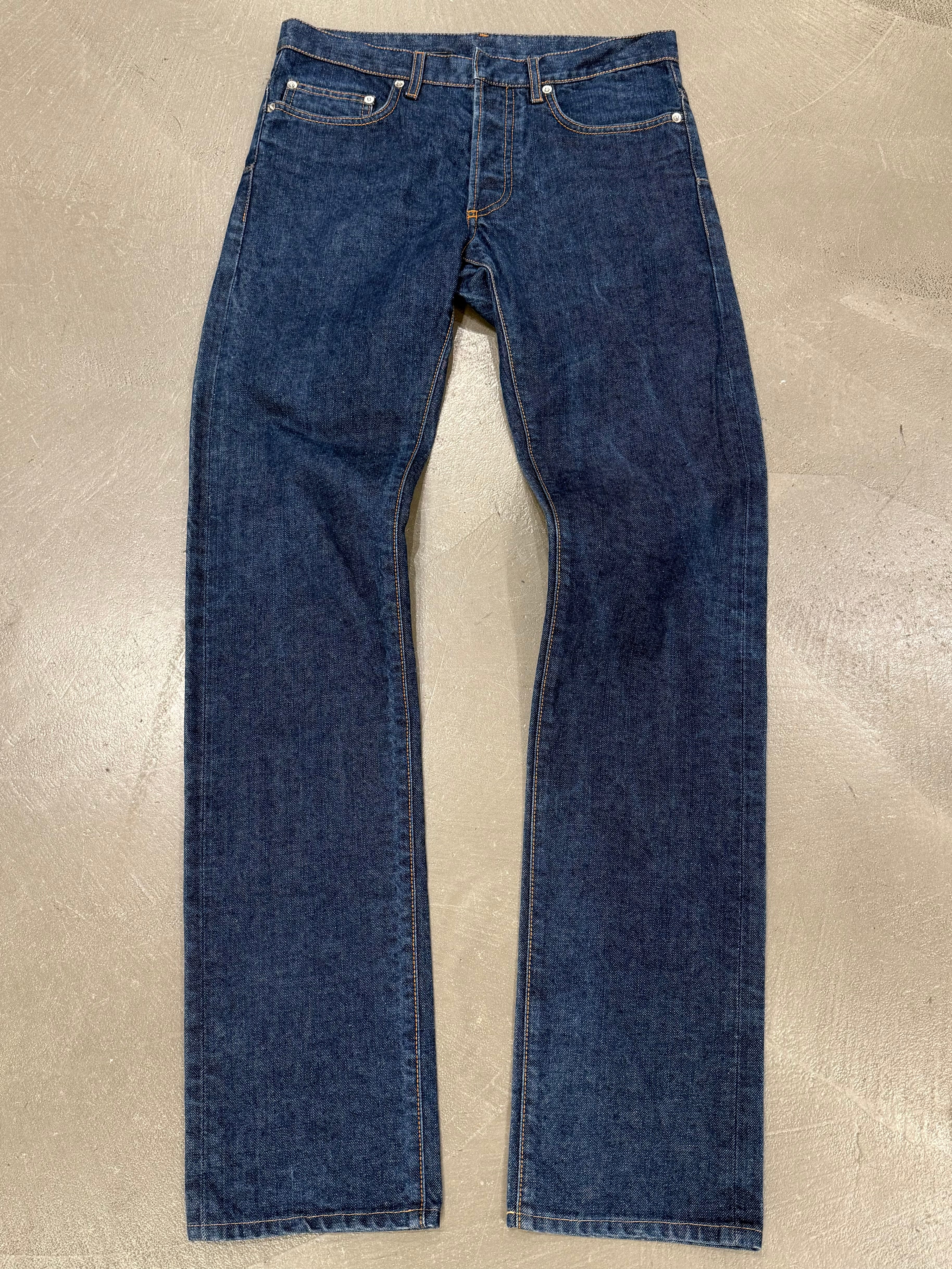 2000s Dior by Hedi Slimane raw jeans